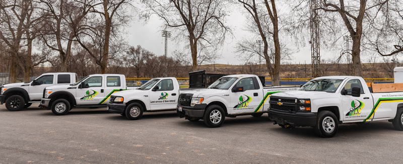 SLC Lawn Services Trucks