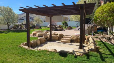 Paver Patio and Outdoor Living Area Construction Salt Lake City Utah