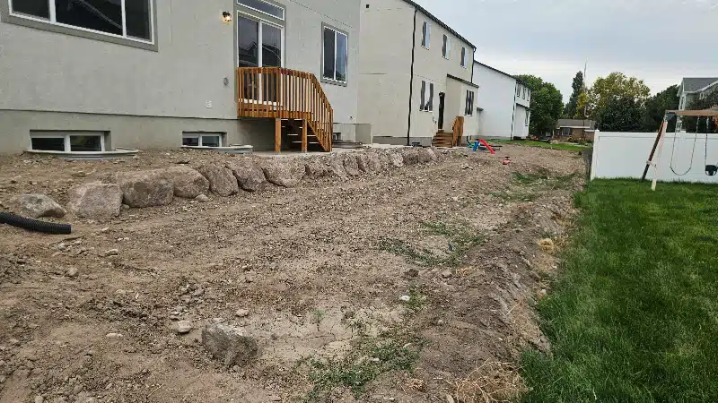 Backyard landscaping before2